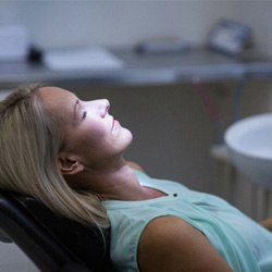 Woman relaxing with IV dental sedation in Laguna Nigel  